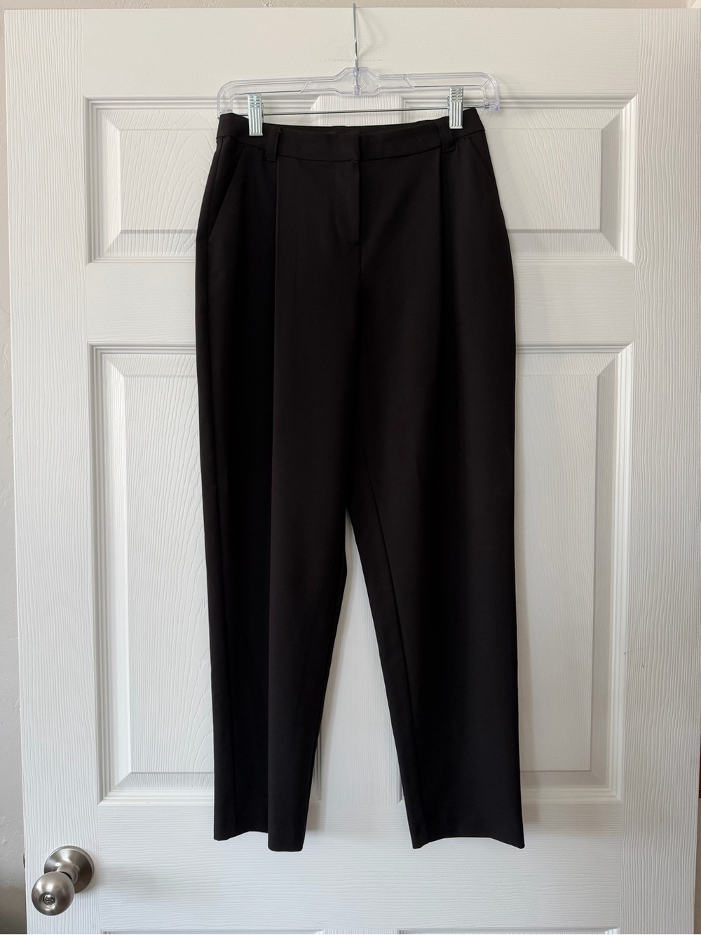 Topshop Black Tailored Straight Leg Trousers Size 0